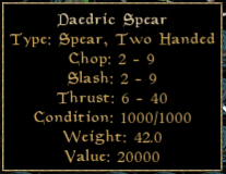 Daedric Spear